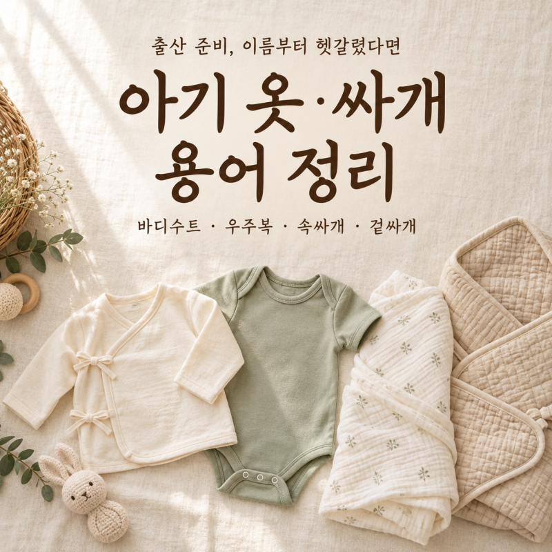 바디수트·우주복·속싸개·겉싸개 차이? 출산 준비 용어 정리