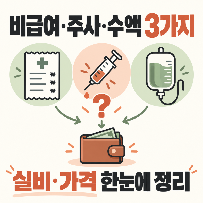비급여 영수증 보험·신데렐라 주사 가격·수액 비용 평균 한눈에 모아봤어요