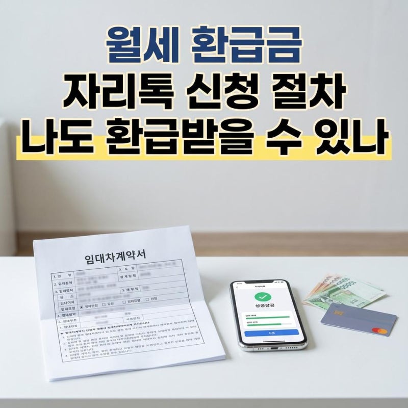 프리랜서 월세 환급금 소득별 대상과 자리톡 신청 절차 확인하기