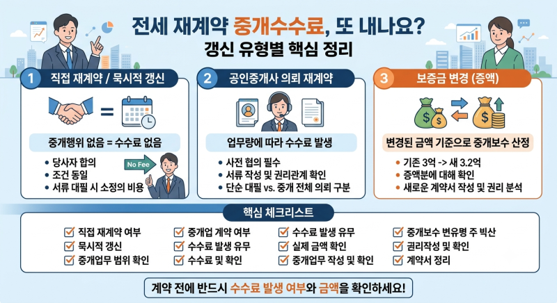 12.전세 재계약할 때 중개수수료 또 내야 할까? 갱신 유형별로 알아보기