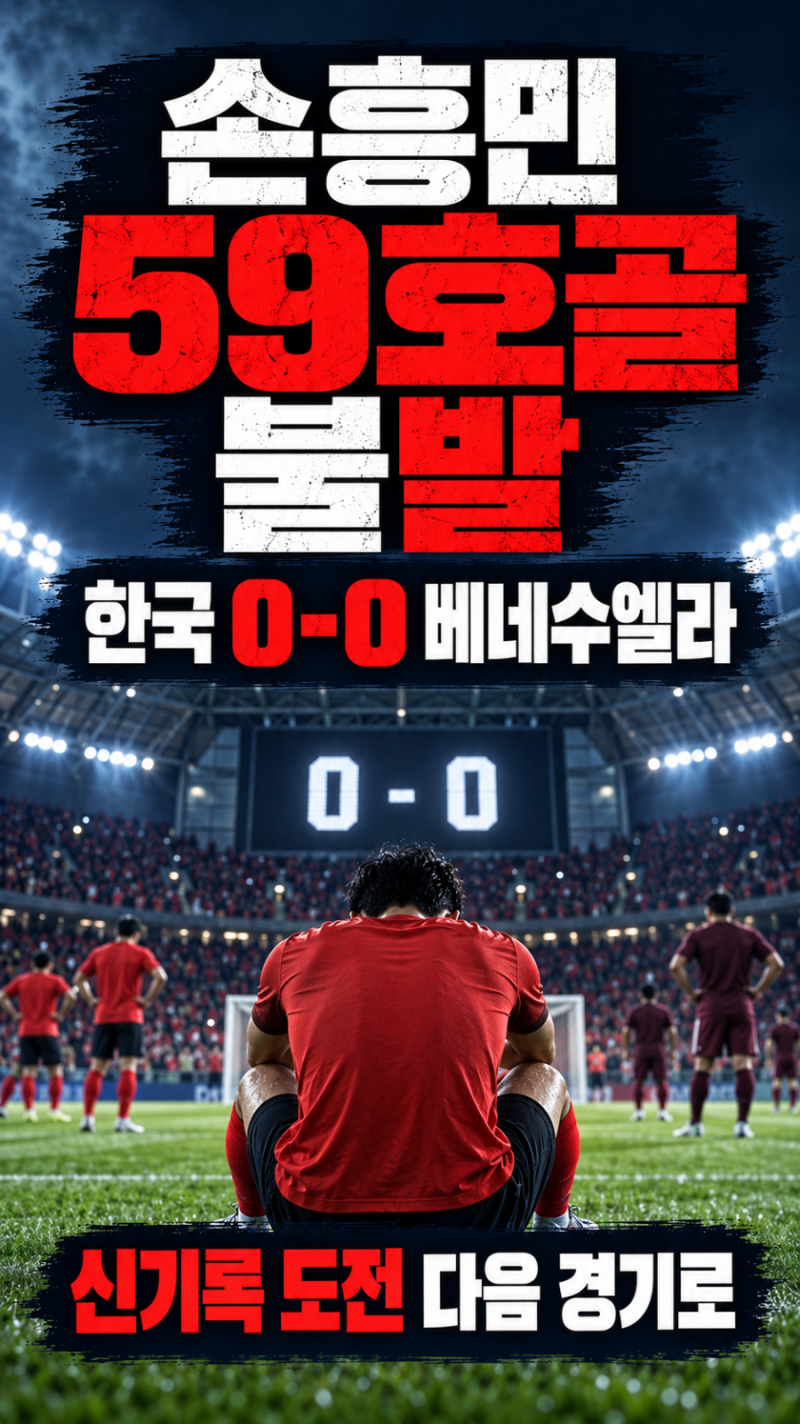 한국 베네수엘라 0-0 무승부…손흥민·오현규 투톱도 골문 못 열었다