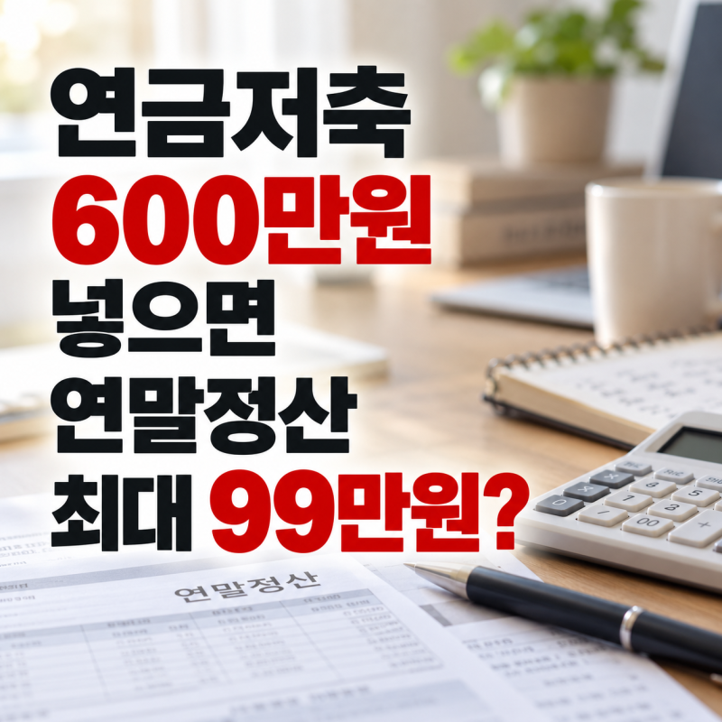 연금저축 600만원 넣으면 연말정산 얼마 돌려받을까? 연봉 4천·6천·8천만원 계산