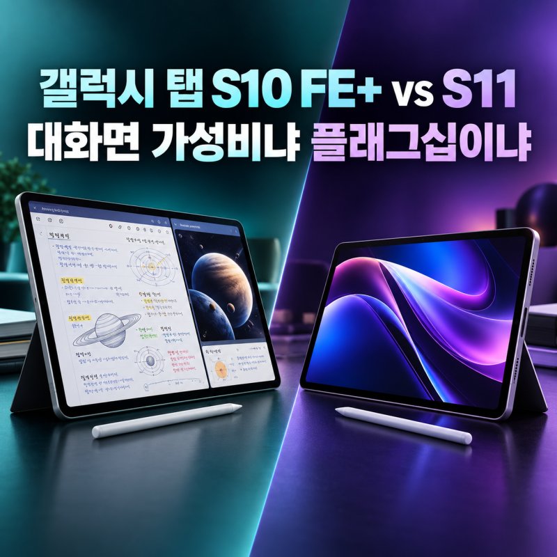 갤럭시 탭 S10 FE 플러스 vs 갤럭시 탭 S11 비교: 대화면 가성비냐 플래그십 성능이냐