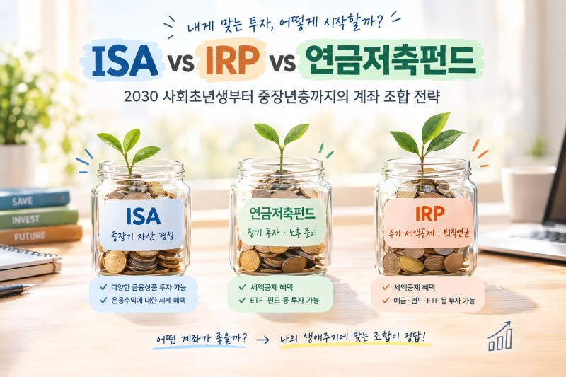 ISA vs IRP vs 연금저축펀드, 뭐부터 해야 할까? - [2030 사회초년생부터 중장년층까지 알아보는 ....