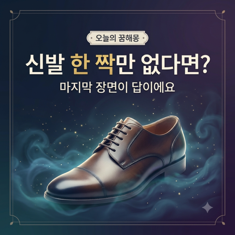 신발 잃어버린 꿈, 한 짝만 없어졌다면 이별일까요? 마지막 장면이 답입니다