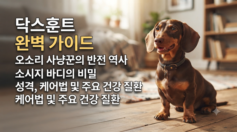 닥스훈트 완벽 가이드: 오소리 사냥꾼의 반전 역사, 소시지 바디의 비밀, 성격, 케어법 및 주....