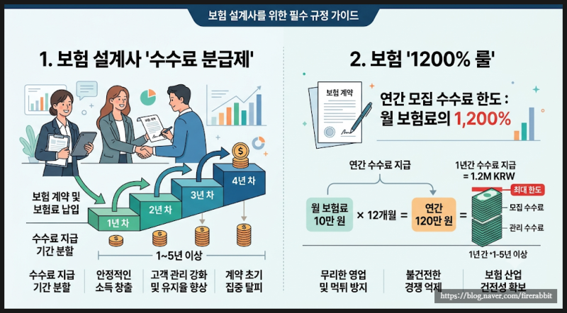 보험 설계사 '수수료 분급제'와 '1200% 룰' 정리