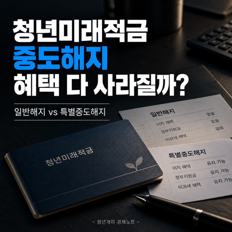 "3년 못 채우면 정부기여금 못 받나?" 청년미래적금 중도해지 일반해지·특별중도해지 차이