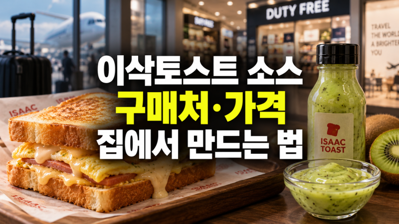 이삭토스트 소스 총정리: 공항 면세점 구매처, 가격, 집에서 만드는 법, 레시피