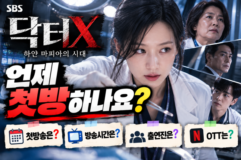 닥터X 언제 첫방? 김지원 방송시간·출연진·OTT 어디서 볼까