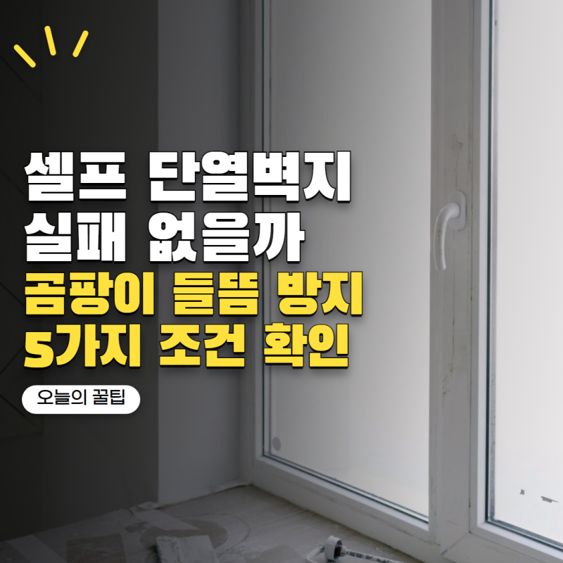 붙이는 단열벽지 셀프로 가능할까? 곰팡이·들뜸 줄이는 조건 5가지
