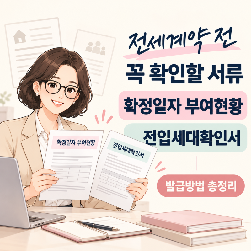 전세계약 전 확인할 서류① 확정일자 부여현황·전입세대확인서 발급방법 총정리