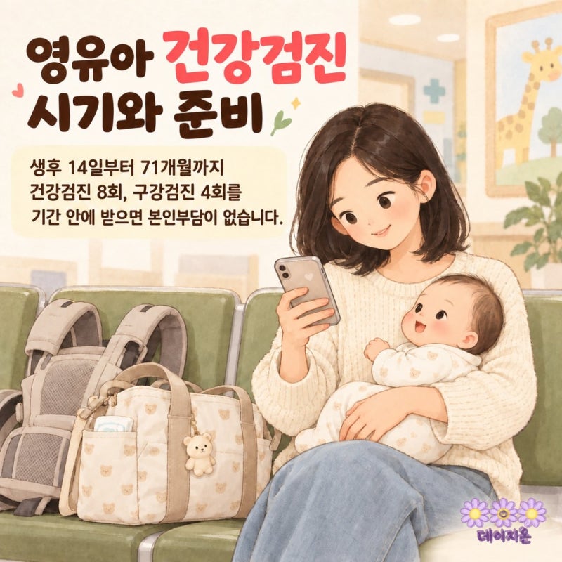 영유아 건강검진 시기와 준비물: 생후 14일부터 71개월까지 회차별 일정과 문진표 작성법