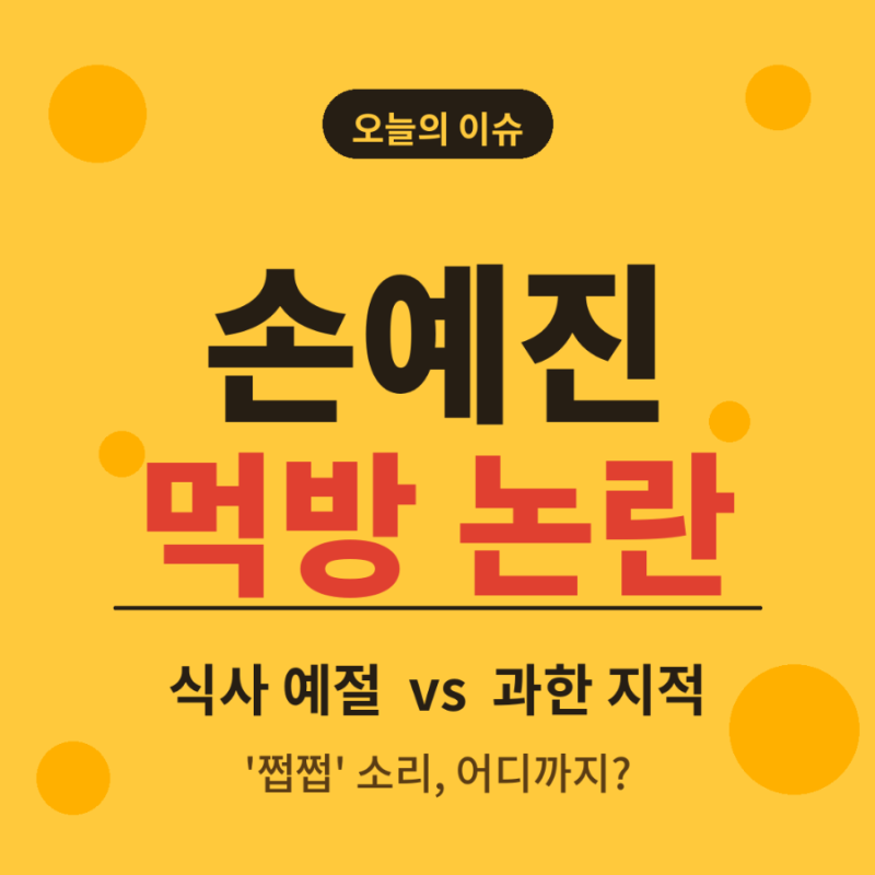 손예진 치즈스틱 먹방 '쩝쩝' 논란, 식사 예절 vs 과한 지적