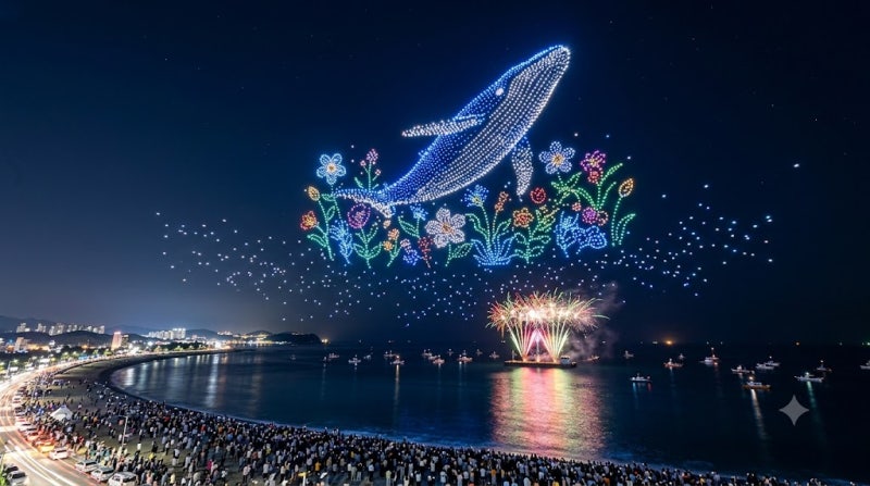 "Ulsan Gangdong Fireworks Festival" on October 2nd: Schedule, 1500-Drone Show Best Spots, and Parking Guide
