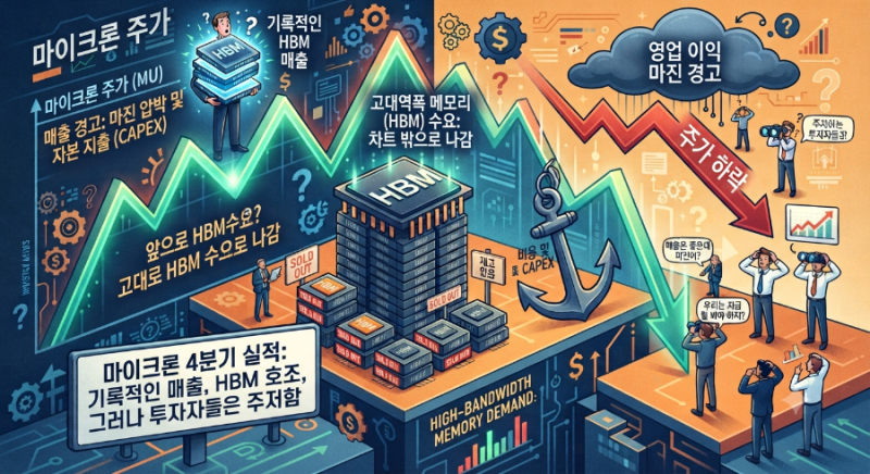 "없어서 못 판다더니 왜?"… 마이크론의 역대급 실적 뒤에 숨겨진 불편한 진실