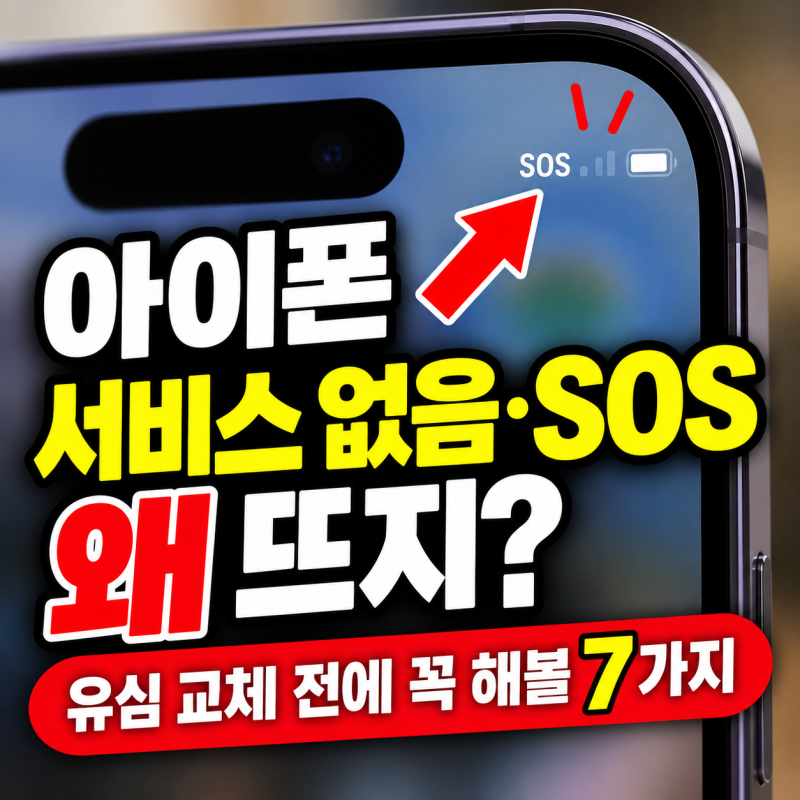 아이폰 서비스 없음·SOS만 뜬다면? 유심 교체 전에 꼭 해볼 7가지