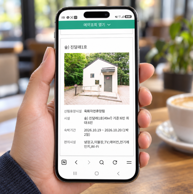 옥화대 옥화 자연휴양림 숙소 숙박 예약 방법