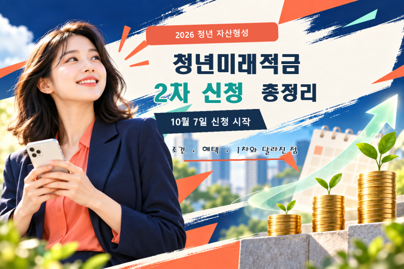 [경제] 청년미래적금 2차 신청,방법,조건 등 총정리｜10월 7일 시작, 조건과 1차 차이는?