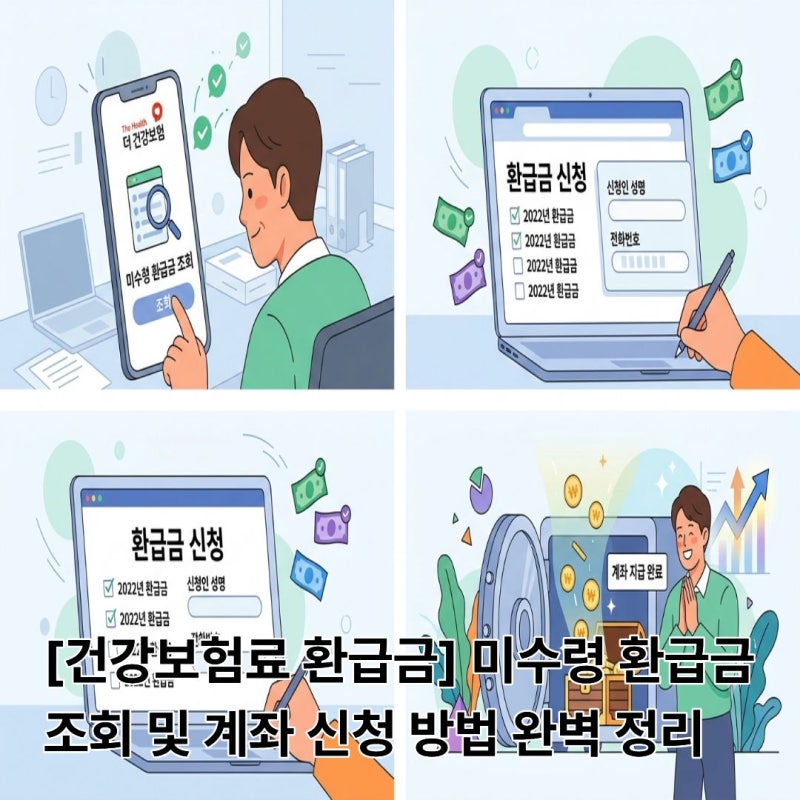 [건강보험료 환급금] 미수령 환급금 조회 및 계좌 신청 방법 완벽 정리