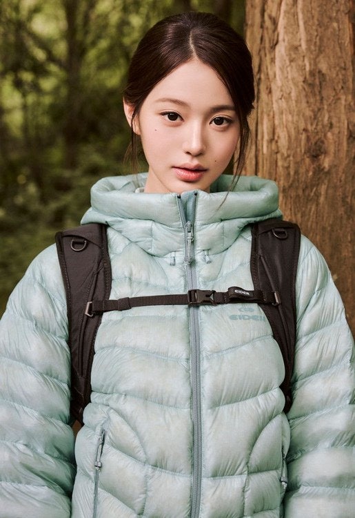 아이더 26FW 장원영 화보 다운 4종, 그래핀·에어로겔 소재 비교