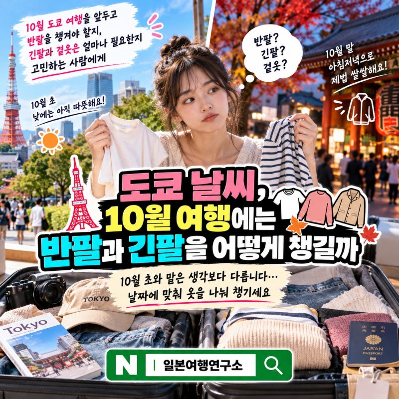 도쿄 날씨, 10월 여행에는 반팔과 긴팔을 어떻게 챙길까