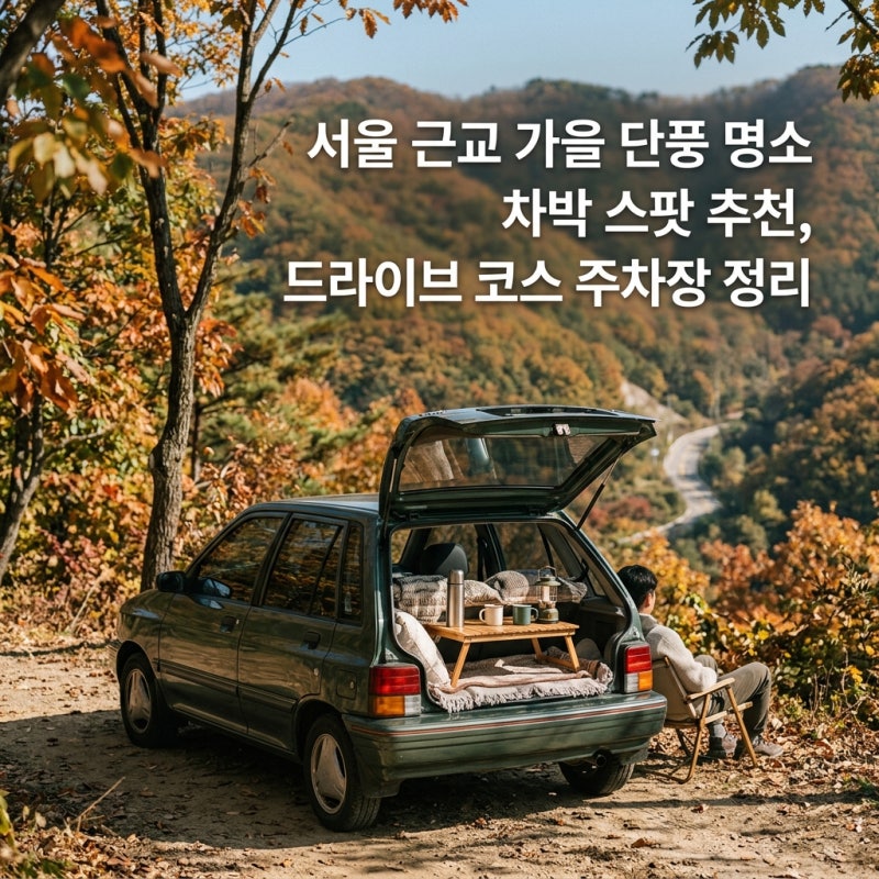 서울 근교 가을 단풍 명소 차박 스팟 추천, 드라이브 코스 주차장 정리