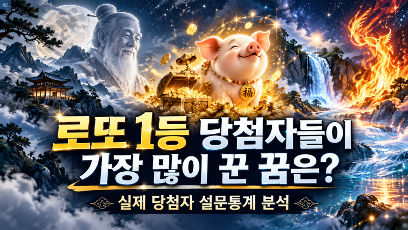 로또 1등 당첨자들이 가장 많이 꾼 꿈은? 실제 통계로 본 조상꿈·돼지꿈·불꿈