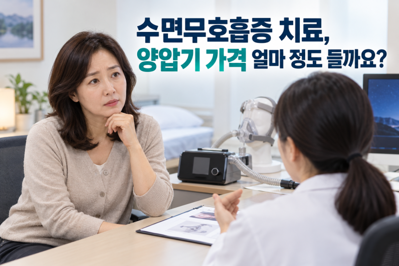 수면무호흡증 치료, 양압기 가격 얼마 정도 들까요?