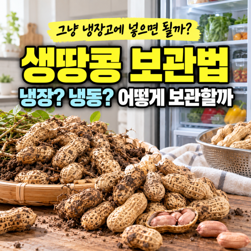 생땅콩 보관법, 냉장·냉동 어떻게 할까? 흙땅콩 오래 보관하는 방법