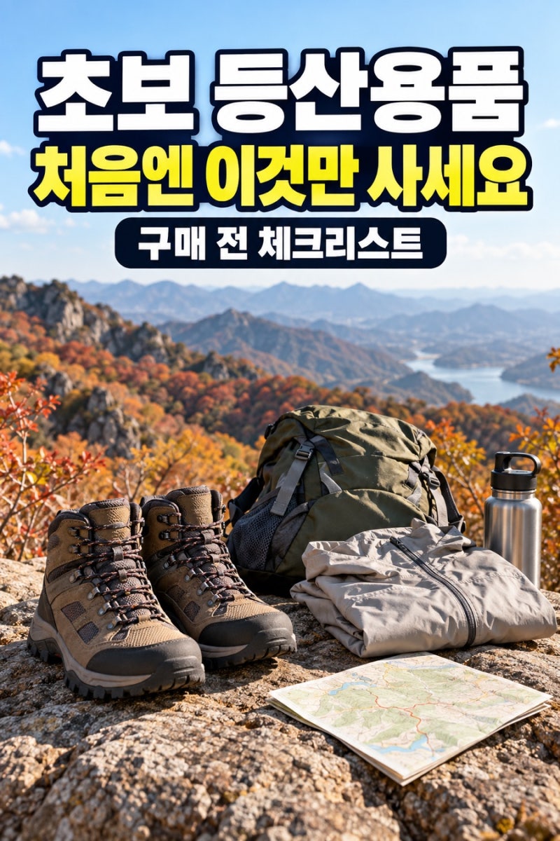 초보자 등산용품 구매 가이드｜처음에는 4가지만 사세요