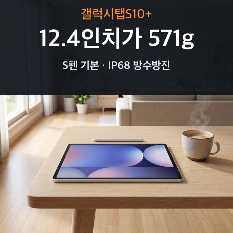갤럭시탭S10+ 256GB 체감가 추천 총정리, S펜 기본에 571g 12.4인치 테블릿PC