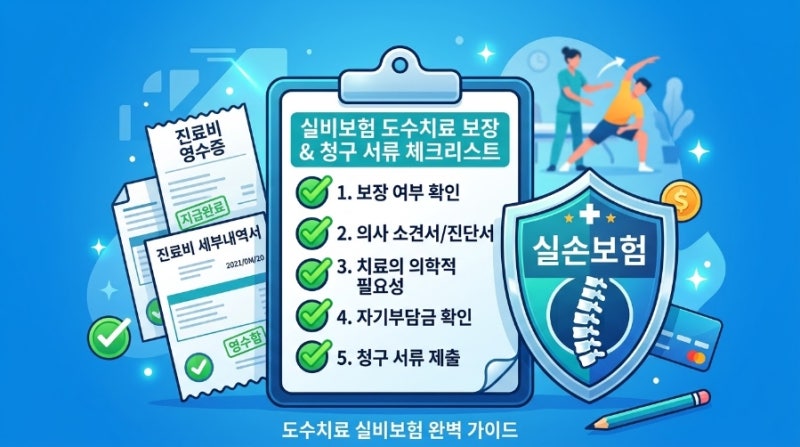 실비보험 도수치료 보장 여부와 청구 시 필요한 필수 서류 체크리스트