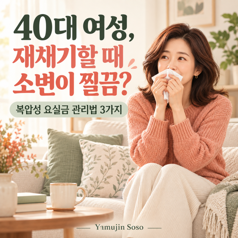 40대 여성, 재채기할 때 소변이 찔끔? 복압성 요실금 관리법 3가지