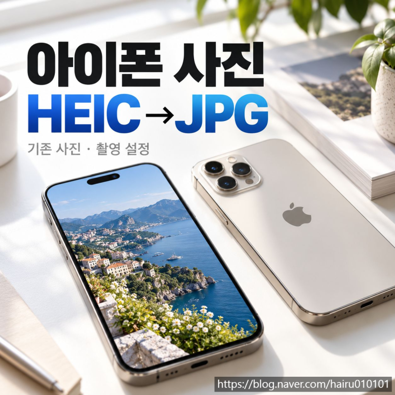 아이폰 사진 HEIC를 JPG로 바꾸기, 기존 사진과 촬영 설정 구분하기