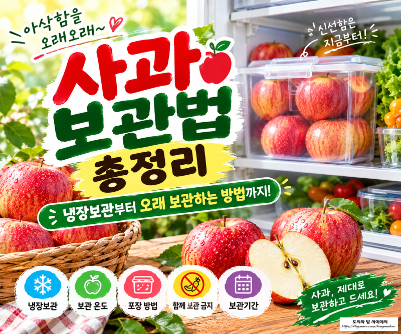 사과 보관법 총정리 / 냉장보관부터 오래도록 아삭하게 보관하는 방법