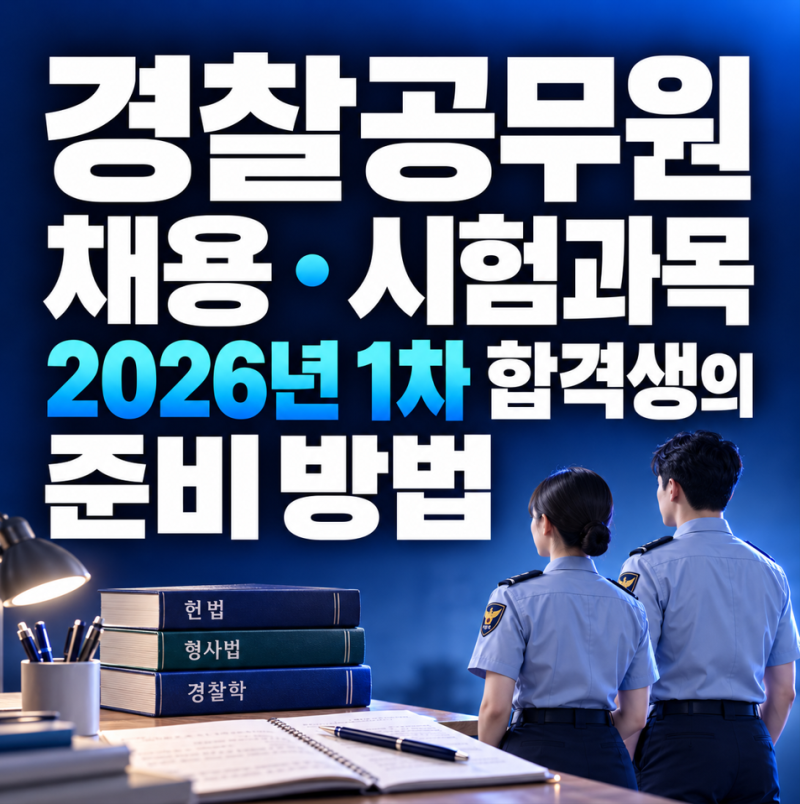 경찰공무원 채용·시험과목, 2026년 1차 합격생의 준비 방법