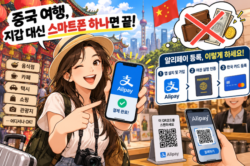 “중국 여행, 지갑 두고 가도 됩니다”… 알리페이 한국 카드 등록 A to Z