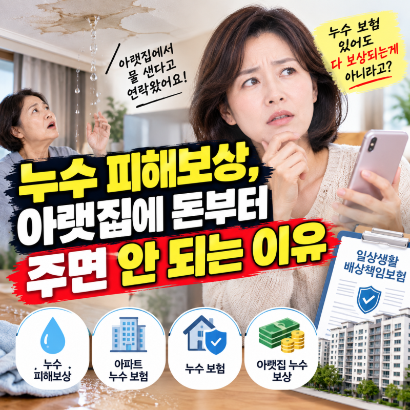 누수 피해보상, 아랫집에 돈부터 주면 안 되는 이유