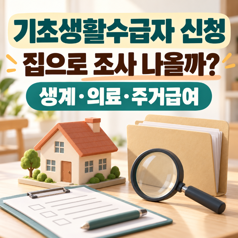 기초생활수급자 신청하면 방문조사 나올까? 생계·의료·주거급여 차이