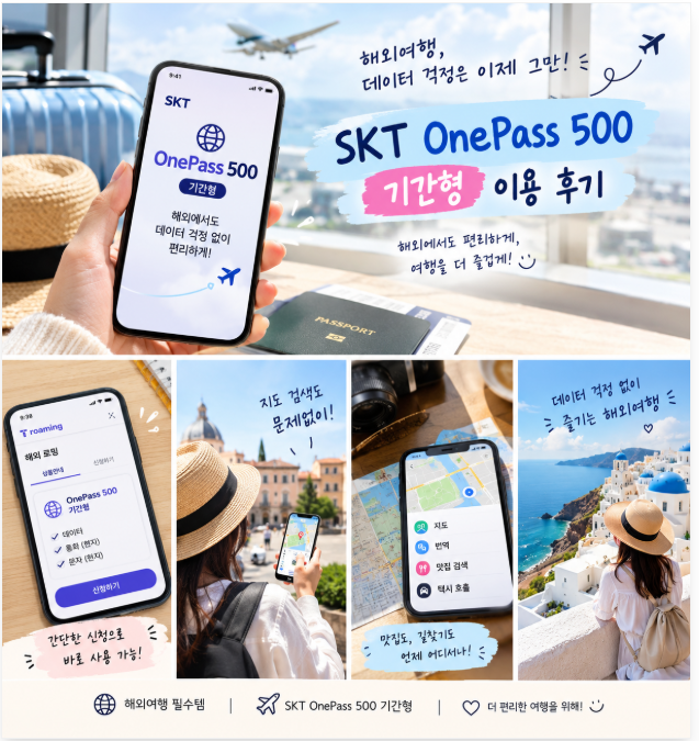 해외여행 SKT 로밍 추천｜SKT OnePass 500 기간형 이용 후기