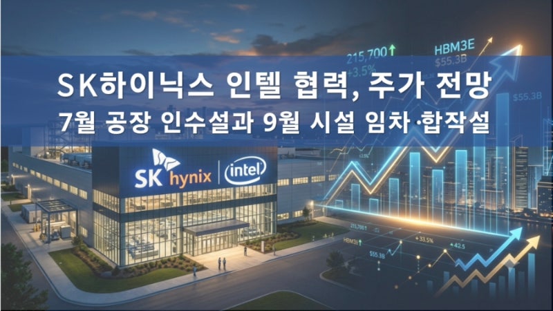 SK하이닉스 주가 전망 실시간, 인텔 오하이오 공장 임대 협력설, adr 주식 동향, 미국 메모리 ....