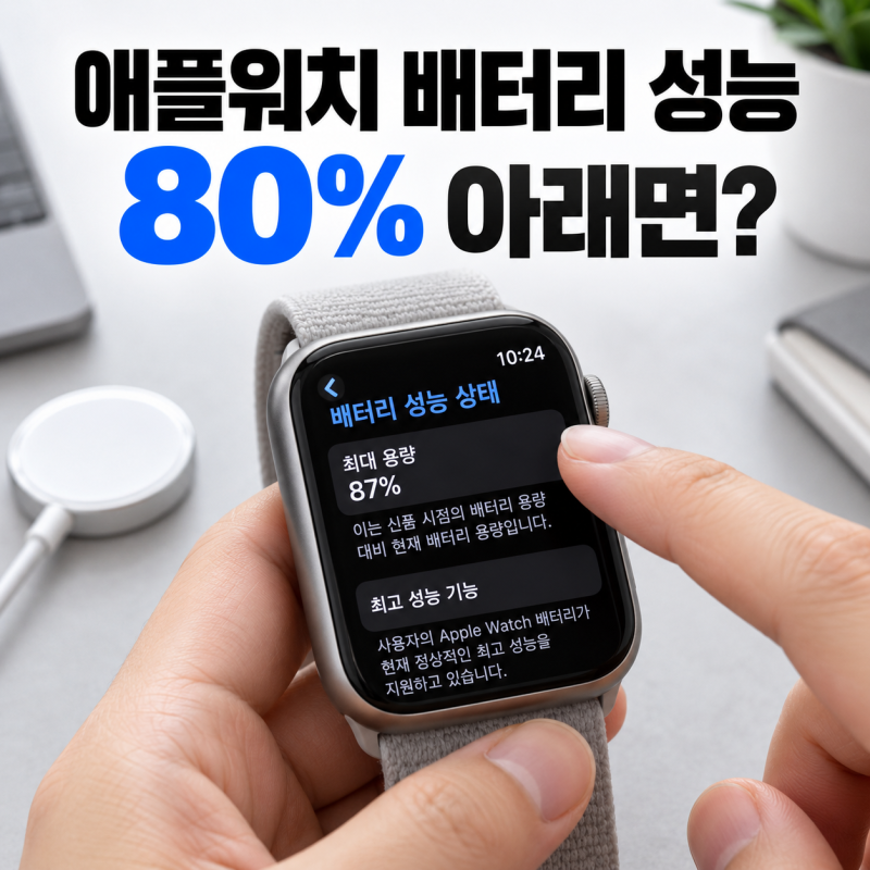 애플워치 배터리 성능 확인방법, 80% 아래면 교체해야 할까?