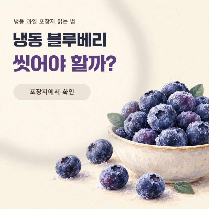 냉동 블루베리 씻어야 할까? 포장지 확인법과 꿀팁 레시피
