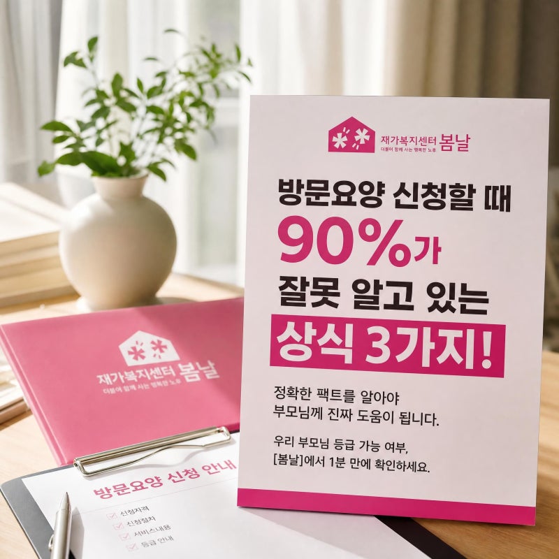 김포 북변동 방문요양, 방문요양 신청할 때 90%가 잘못 알고 있는 상식 3가지!