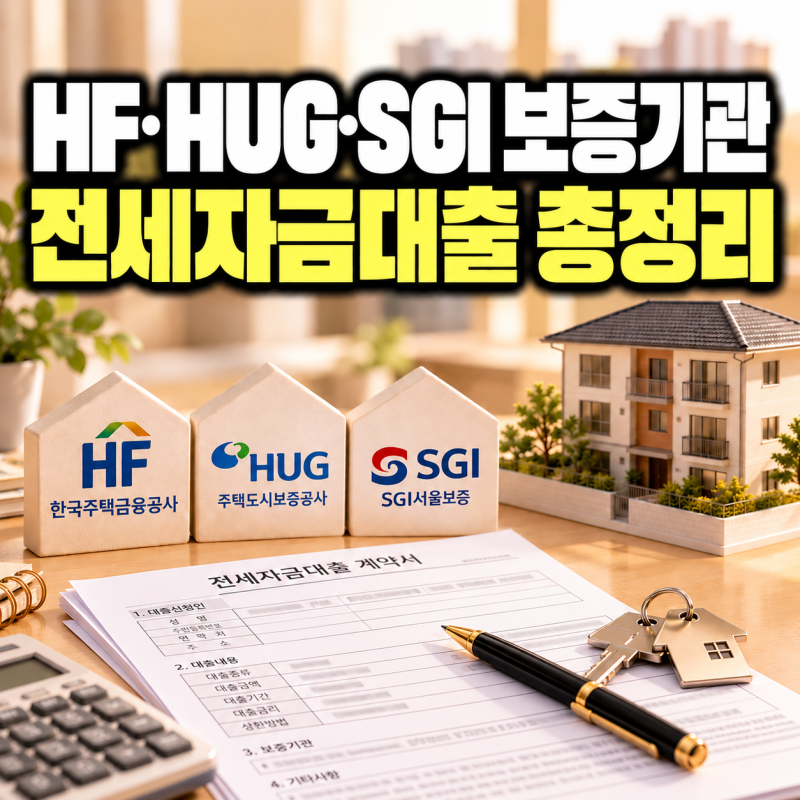 전세자금대출 한국주택금융공사·주택도시보증공사·SGI서울보증 보증기관별 보증 한도와 대....