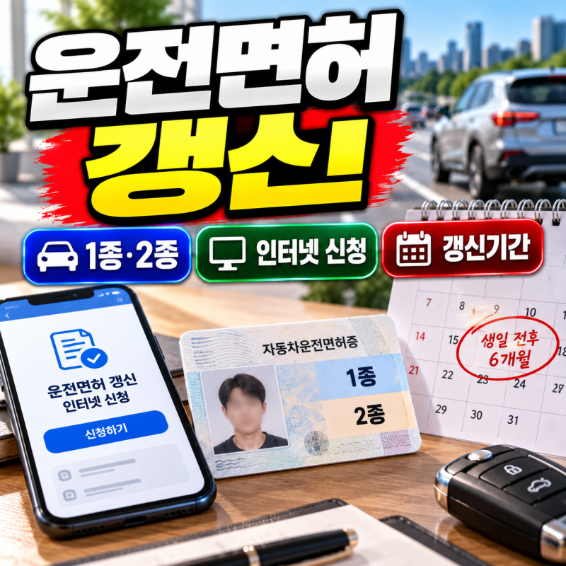 운전면허 갱신 방법, 1종·2종부터 인터넷 신청까지 알아보기