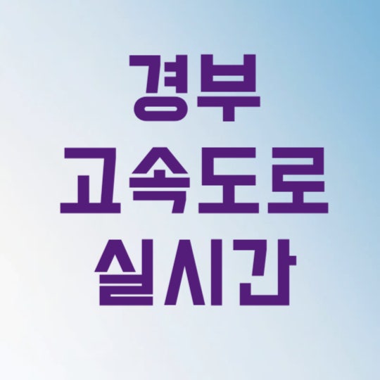 경부고속도로 실시간 교통상황, 막히기 전에 CCTV 영상 확인으로 30분 아끼는 법