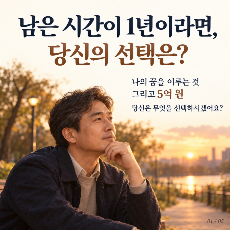 ※아버지는 왜 자신의 꿈보다 5억 원을 선택했을까?