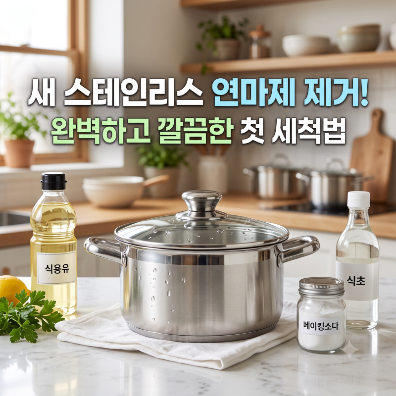 스테인리스 연마제 확실하게 없애는 법 & 친환경 세제(베이킹소다·식초·구연산) 활용법